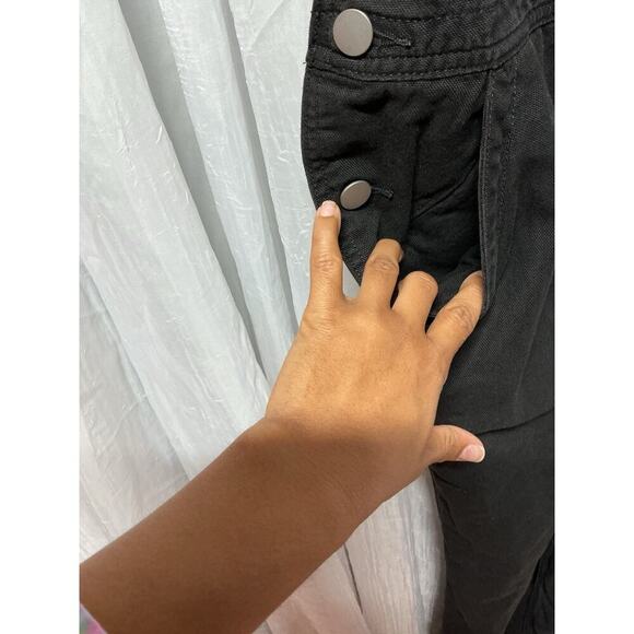 Everlane Womens The Canvas Overalls Black Size 2 Relaxed Utility Workwear NWT - Picture 11 of 13